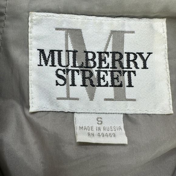 MULBERRY STREET Khaki Utility Jacket Tan Vintage Y2K Button‎ Snap Pockets S - Picture 8 of 16